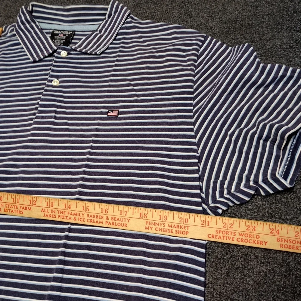 Polo Jeans Ralph Lauren Shirt Adult XL Striped‎ Golf Golfer
